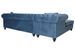 Canapé d'angle gauche chesterfield velours bleu Rosee 281 cm - Photo n°3