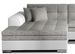Canapé d'angle gauche convertible 4 places tissu gris clair chiné et simili blanc Looka 295 cm - Photo n°3