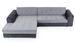 Canapé d'angle gauche convertible 5 places simili blanc Looka 295 cm - Photo n°4