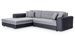 Canapé d'angle gauche convertible 5 places simili blanc Looka 295 cm - Photo n°5