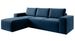 Canapé d'angle gauche convertible moderne tissu bleu foncé Willace 302 cm - Photo n°1