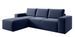 Canapé d'angle gauche convertible moderne tissu bleu turquin Willace 302 cm - Photo n°1