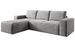 Canapé d'angle gauche convertible moderne tissu doux gris clair Willace 302 cm - Photo n°1