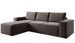 Canapé d'angle gauche convertible moderne tissu marron Willace 302 cm - Photo n°1