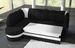 Canapé d'angle gauche convertible simili noir et blanc Sundy 250 cm - Photo n°10