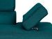 Canapé d'angle gauche convertible tissu bleu canard Mio 271 cm - Photo n°9