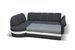 Canapé d'angle gauche convertible tissu gris chiné foncé et clair Sundy 250 cm - Photo n°13