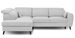 Canapé d'angle gauche convertible tissu gris clair Noblesse 255 cm - Photo n°1