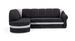 Canapé d'angle gauche convertible tissu gris foncé et simili noir Sundy 250 cm - Photo n°11