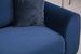 Canapé d'angle gauche design velours bleu marine et pieds acier noir Liza - Photo n°8