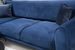 Canapé d'angle gauche design velours bleu marine et pieds acier noir Liza - Photo n°9