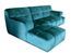 Canapé d'angle gauche matelassé velours bleu turquoise Kozie - Photo n°4