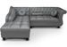 Canapé d'angle gauche simili cuir gris Ritika 240 cm - Photo n°1