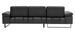 Canapé d'angle gauche tissu anthracite et métal noir Kustone 314 cm - Photo n°4