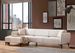 Canapé d'angle gauche tissu beige clair Bellano 270 cm - Photo n°2