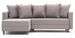 Canapé d'angle gauche tissu beige clair Klina 215 cm - Photo n°1