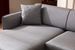Canapé d'angle gauche tissu gris clair Bellano 270 cm - Photo n°5