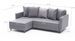 Canapé d'angle gauche tissu gris clair Klina 215 cm - Photo n°7