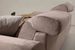 Canapé d'angle gauche velours beige avec têtières relevables et pieds metal noir Briko 308 cm - Photo n°9
