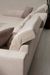 Canapé d'angle gauche velours beige clair têtières relevables pieds metal noir Briko 308 cm - Photo n°8