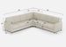 Canapé d'angle moderne italien tissu blanc cassé Korane - 5 tailles - Photo n°20