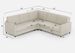 Canapé d'angle moderne italien tissu blanc cassé Korane - 5 tailles - Photo n°9