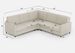 Canapé d'angle moderne italien tissu blanc cassé Korane - 5 tailles - Photo n°6