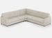 Canapé d'angle moderne italien tissu blanc cassé Korane - 5 tailles - Photo n°1