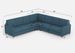Canapé d'angle moderne italien tissu bleu Korane - 5 tailles - Photo n°17