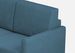 Canapé d'angle moderne italien tissu bleu Korane - 5 tailles - Photo n°6