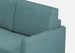 Canapé d'angle moderne italien tissu bleu pétrole Korane - 5 tailles - Photo n°15