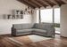 Canapé d'angle moderne italien tissu gris Korane - 5 tailles - Photo n°2