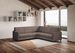 Canapé d'angle moderne italien tissu marron Korane - 5 tailles - Photo n°13
