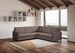 Canapé d'angle moderne italien tissu marron Korane - 5 tailles - Photo n°2