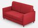 Canapé droit moderne italien tissu rouge Korane - 3 tailles - Photo n°1