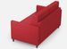 Canapé droit moderne italien tissu rouge Korane - 3 tailles - Photo n°4