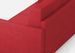 Canapé droit moderne italien tissu rouge Korane - 3 tailles - Photo n°8