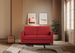 Canapé droit moderne italien tissu rouge Korane - 3 tailles - Photo n°13