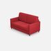 Canapé droit moderne italien tissu rouge Korane - 3 tailles - Photo n°5
