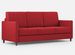 Canapé droit moderne italien tissu rouge Korane - 3 tailles - Photo n°1
