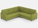 Canapé d'angle moderne italien tissu vert pistache Korane - 5 tailles - Photo n°1