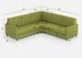 Canapé d'angle moderne italien tissu vert pistache Korane - 5 tailles - Photo n°6