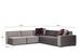 Canapé d'angle modulable velours gris Kego L 300 x P 276 cm - Photo n°9