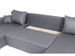 Canapé d'angle panoramique convertible tissu gris Altis 345 cm - Photo n°9