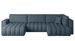 Canapé d'angle panoramique BOSTON en tissu capitonné - Photo n°1