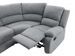 Canapé d'angle panoramique relaxation manuel 8 places tissu gris clair Confort - Photo n°8