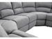Canapé d'angle panoramique relaxation manuel 8 places tissu gris clair Confort - Photo n°9