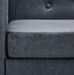 Canapé d'angle réversible Chesterfield cuir suédé artificiel gris Besties - Photo n°3