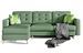Canapé d’angle réversible convertible ANSKA en tissu avec pieds en bois naturel – 248 cm - Photo n°1