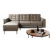 Canapé d’angle réversible convertible ANSKA en velours avec pieds en bois naturel – 248 cm - Photo n°1